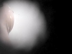 shooting amateur through hole in wash room