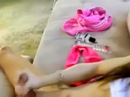 slim lady-man Toying And wanking