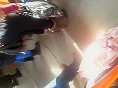 spy sexy hot brunette ass in bus romanian