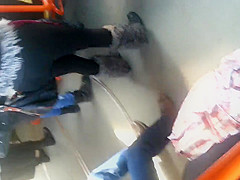 spy sexy hot brunette ass in bus romanian