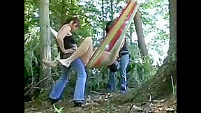 strapon in the woods