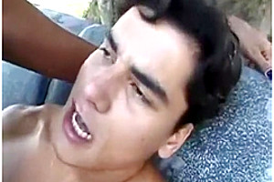 stunning lalin girl couple Coition Outdoor Ends With Facial