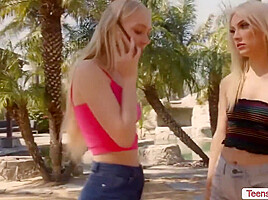 teen 18+ Blonde Rimjob Her Sexy Bestfriend - Braylin Bailey, Jasmin Luv And On The Couch
