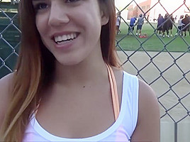 teen 18+ Girl Swallows Cum And Gives Footjob