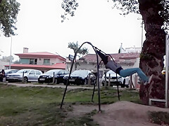 teen 18+ Having An Orgams In Public Before Doing Calisthenics Become Fitting