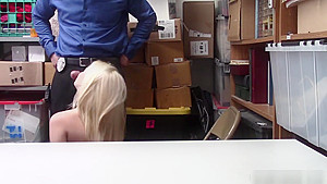 teen 18+ Shoplifter Riley Star Giving The Lp Officer A Head
