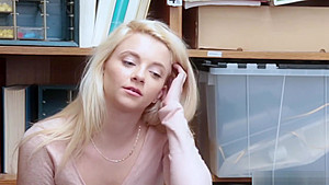 teen 18+ Shoplifter Riley Star Giving The Lp Officer A Head