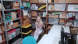 teen 18+ Shoplifter Riley Star Giving The Lp Officer A Head