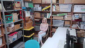 teen 18+ Shoplifter Riley Star Giving The Lp Officer A Head
