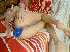 teen 18+ anal toy on bed