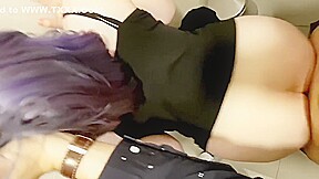 teen 18+ slut booty gets destroyed in a public toilet