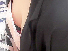 teen 18+ with big tits down blouse