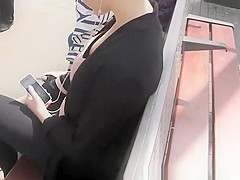 teen 18+ with big tits down blouse