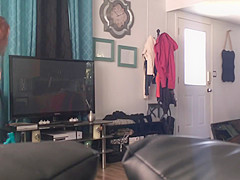 teen 18+ Roommate SPIED Cleaning the house in Bra and Panties (AMAZING ASS)