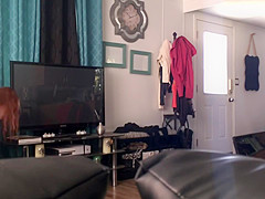 teen 18+ Roommate SPIED Cleaning the house in Bra and Panties (AMAZING ASS)