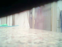 wife shower with shaved pussy