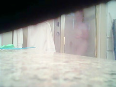 wife shower with shaved pussy