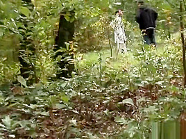 wild anal fuck in the wood