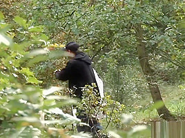 wild anal fuck in the wood