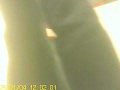 woman in dressing room spied in the bra