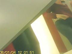 woman in dressing room spied in the bra