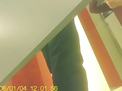 woman in dressing room spied in the bra