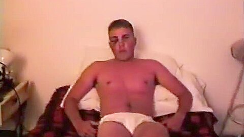 young military lad rubs one